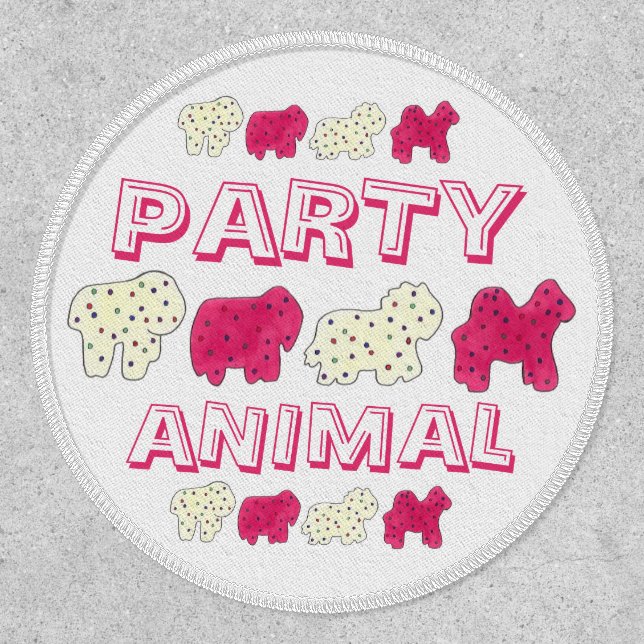 Frosted Circus Animal Cookies Crackers Sprinkles Patch (Front)