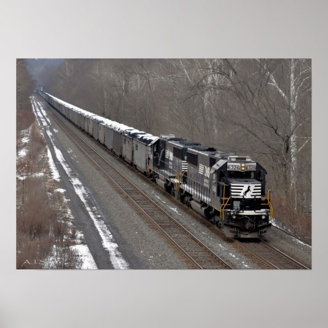 Frosted Coal Train Poster (Front)
