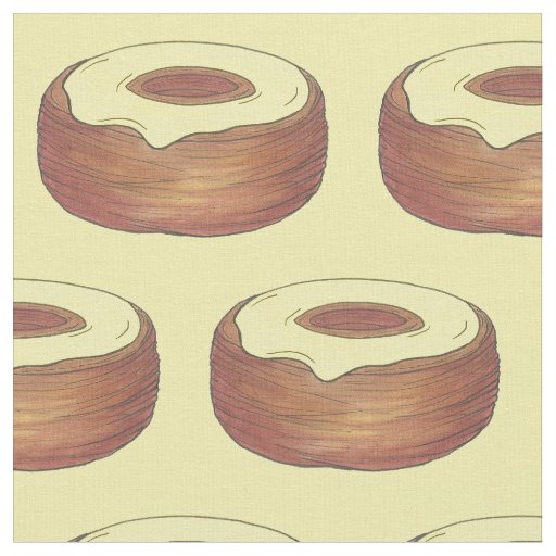 Frosted Croissant Donut Doughnut Pastry Bakery Fabric