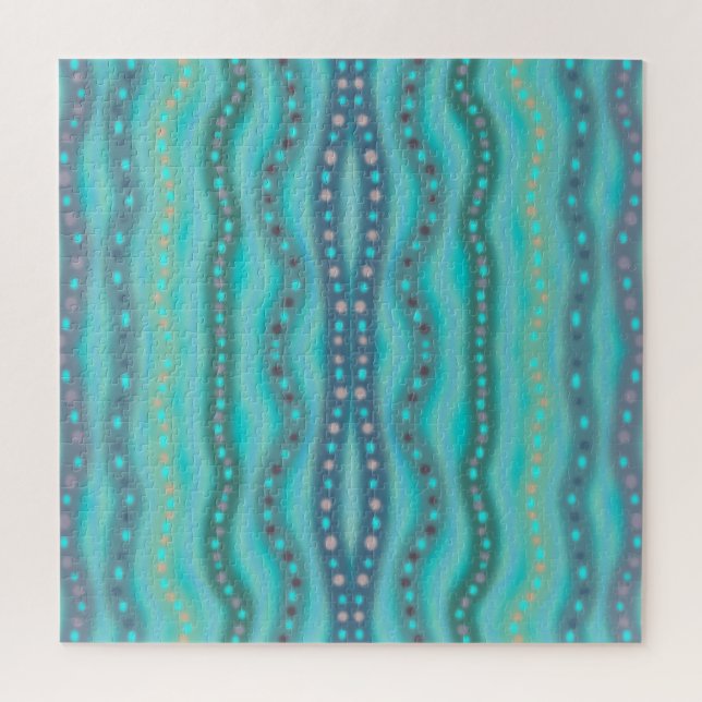 Frosted Dichroic Beach Glass Abstract Pattern  Jigsaw Puzzle (Vertical)