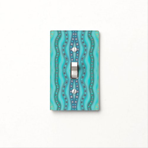 Frosted Dichroic Beach Glass Abstract Pattern  Light Switch Cover