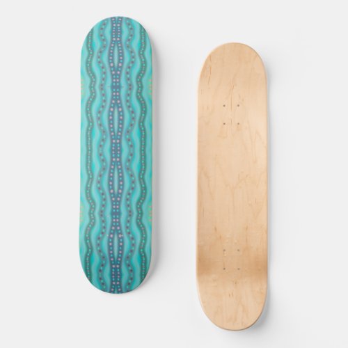 Frosted Dichroic Beach Glass Abstract Pattern  Skateboard