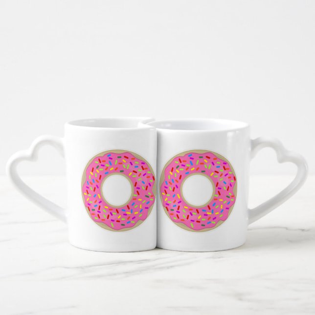 Frosted Donut Dunk Coffee Mug Set (Back Nesting)