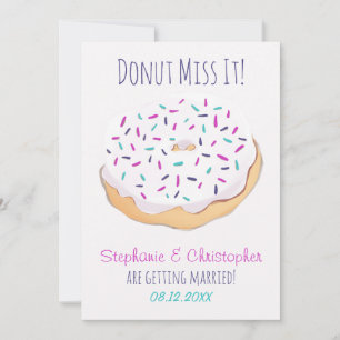 Frosted Donut Miss It Wedding Save The Date