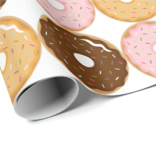 Frosted Donut Pattern Wrapping Paper