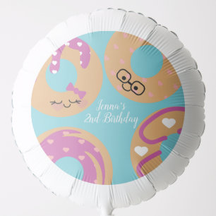 Frosted Donut Sprinkle Hearts Birthday Balloon