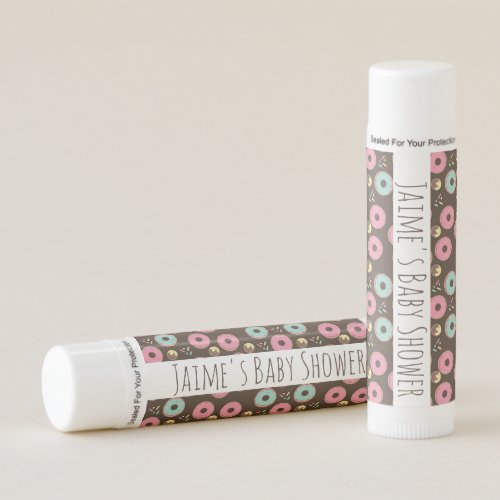 Frosted Donut Sprinkles Baby Shower Party Lip Balm
