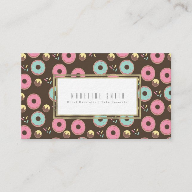 Frosted Donuts Baker Donut Cake Decorator Business Card (Front)