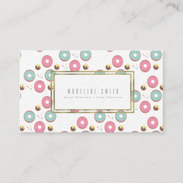 Frosted Donuts Baker Donut Cake Decorator Business Card (Front)