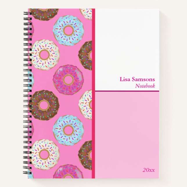 Frosted Doughnuts Custom Notebook  (Front)