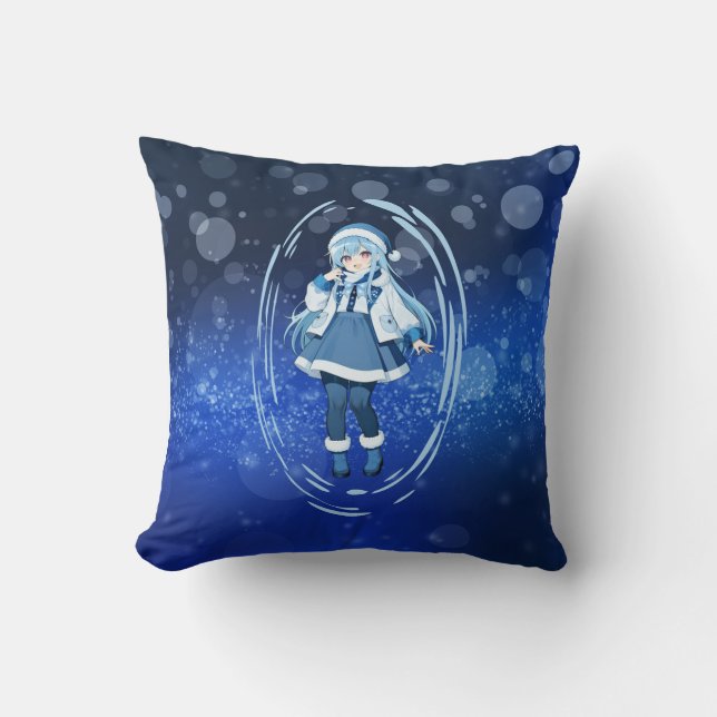 Frosted Dreams Throw Pillow (Front)