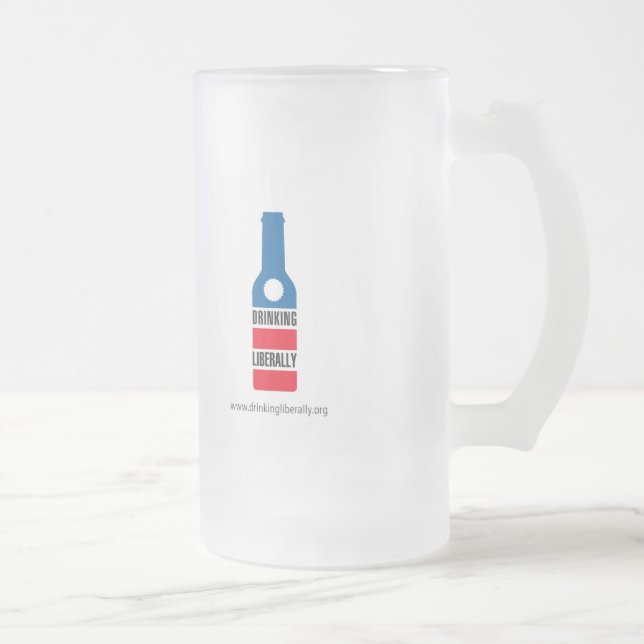 Frosted Drinking Liberally Mug (Right)