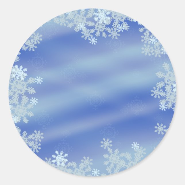 Frosted Edges Classic Round Sticker (Front)