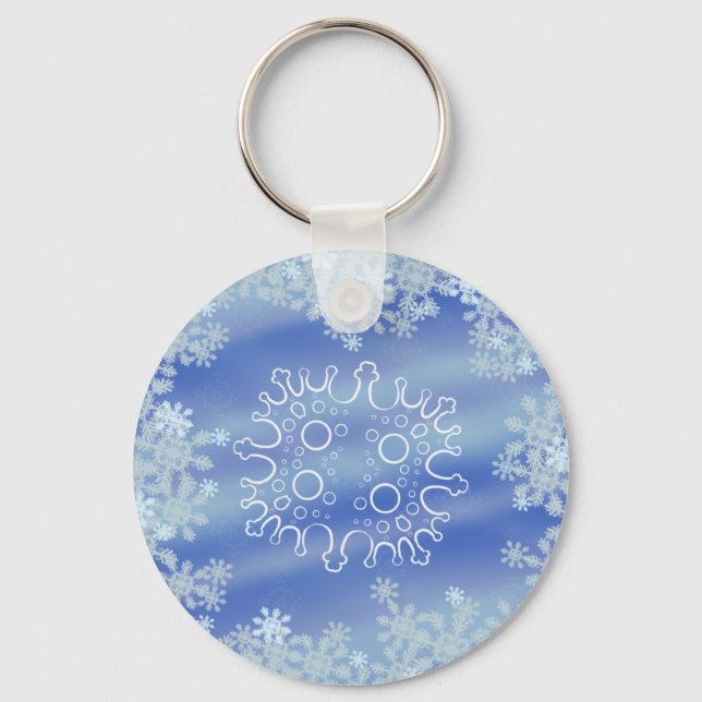 Frosted Edges V Keychain (Front)