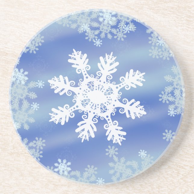 Frosted Edges VII Drink Coaster (Front)