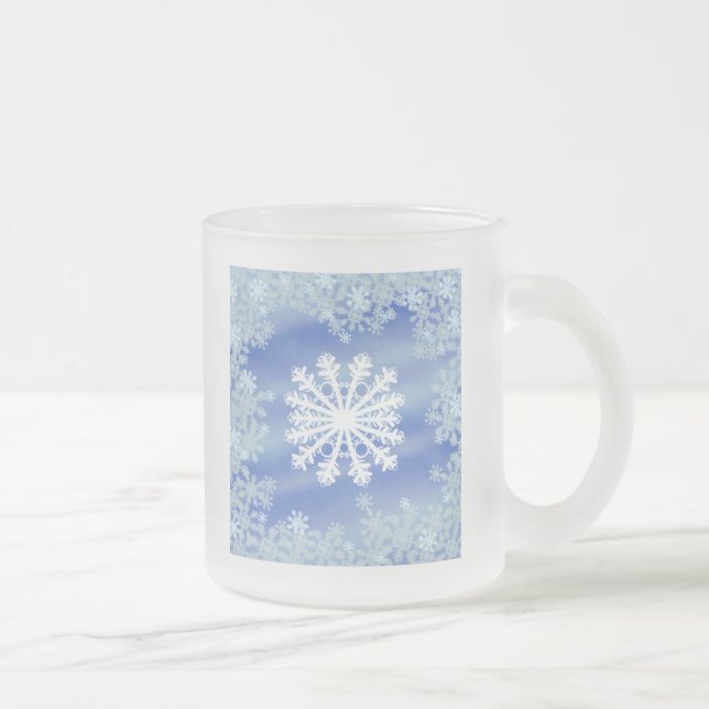 Frosted Edges VIII Glass Coffee Mug (Right)