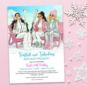 Frosted & Fabulous Après Ski Birthday Getaway Invitation