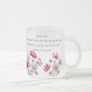 Frosted Floral Bible Verse Mug