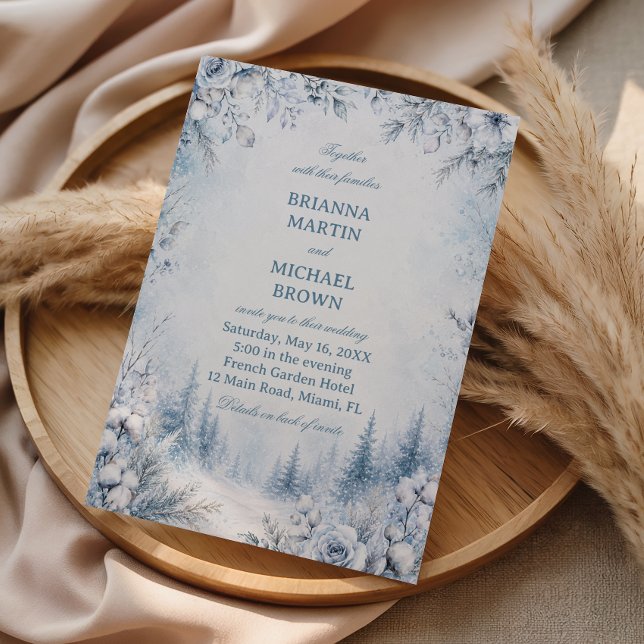 Frosted Florals Above Winter Invitation (Creator Uploaded)