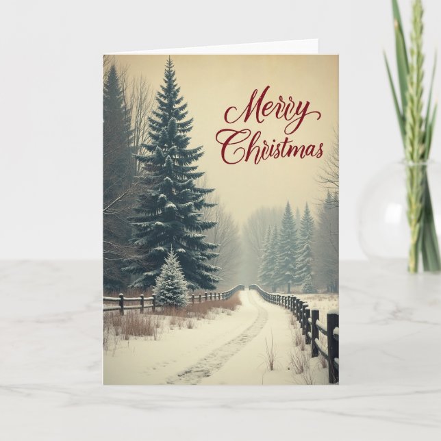 Frosted Forest Christmas Card (Front)