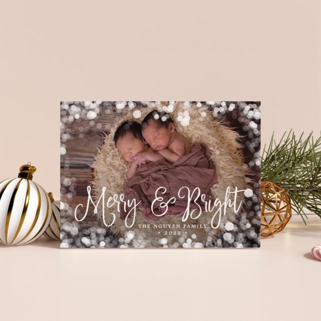 Frosted Frame Holiday Photo Card (Creator Uploaded)
