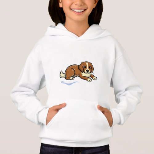 Frosted Furry Friend Snow_Lounging Pup Hoodie