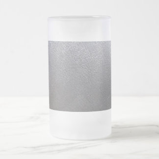Frosted Glass Artist created Silver Leather Look Beer Mug