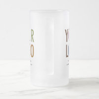 Glass Beer Mug - 25 oz. (Personalized Name & Bar) (Min Qty 1)