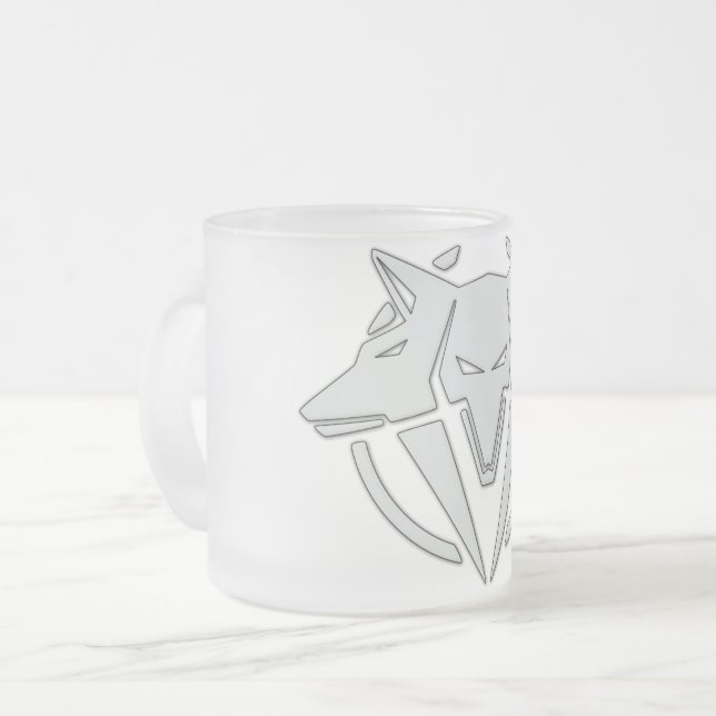 Frosted Glass Cerb Mug (Front Left)