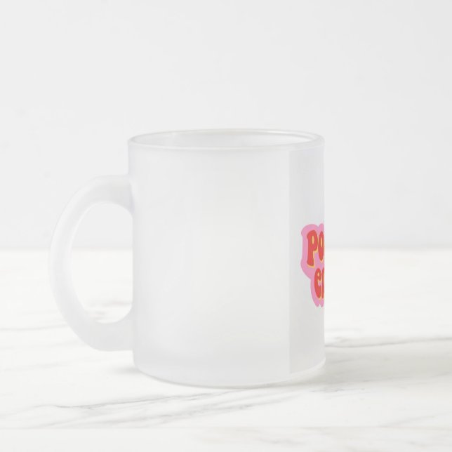 frosted glass coffee mug (Left)