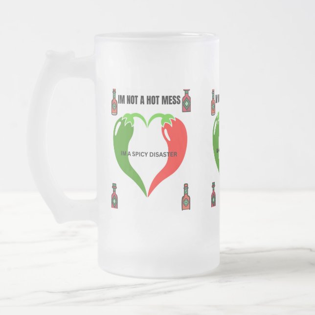 Frosted glass mug (Left)