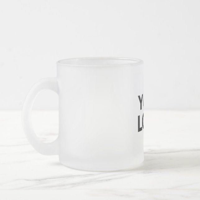 Frosted Glass Mug (10 oz) (Left)