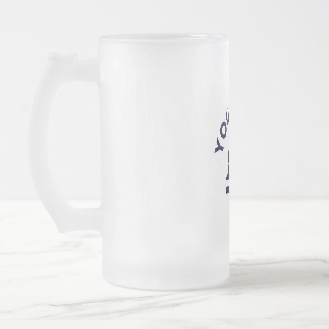 Frosted Glass Mug (16 oz) (Left)