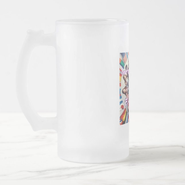 Frosted Glass Mug, 16 oz Beer Mug (Left)