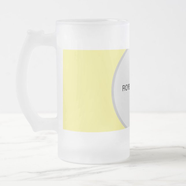 Frosted Glass Mug, 16 oz Frosted Glass Beer Mug (Left)