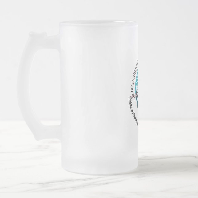 Frosted Glass Mug, 16 oz Frosted Glass Beer Mug (Left)