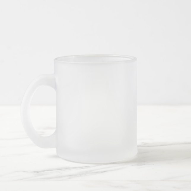 Frosted Glass Mug Double Side Logo (Left)