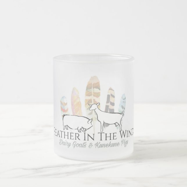 Frosted Glass Mug, FITW logo 10 oz Coffee Mug (Center)