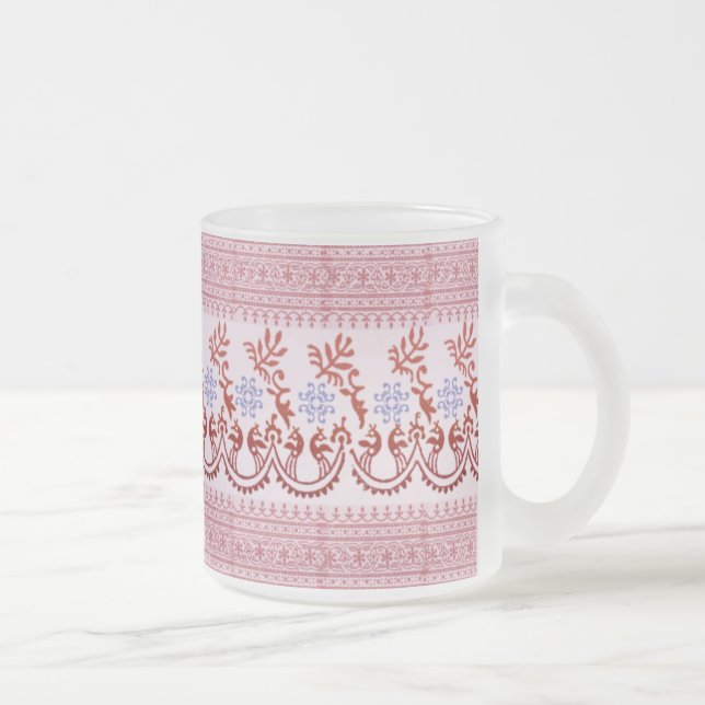 Frosted Glass Mug - Indian Red (Right)