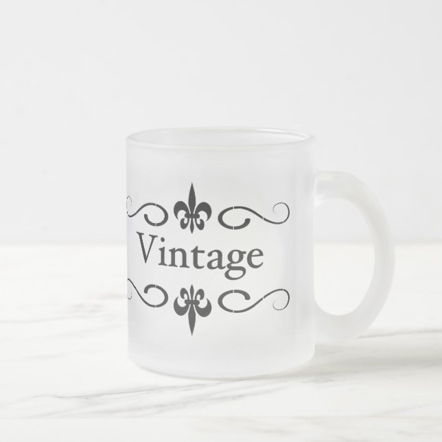 Frosted Glass Mug - Vintage (Right)
