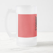 Frosted Glass Mug with flag of Albania (Left)