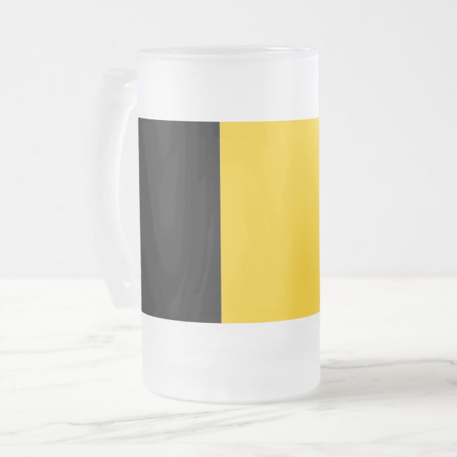 Frosted Glass Mug with flag of Belgium (Front Left)