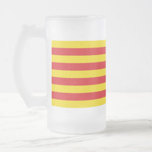 Frosted Glass Mug with flag of Catalonia