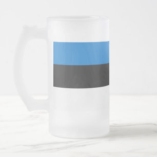 Frosted Glass Mug with flag of Estonia