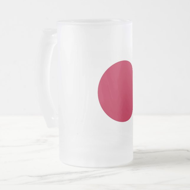 Frosted Glass Mug with flag of Japan (Front Left)