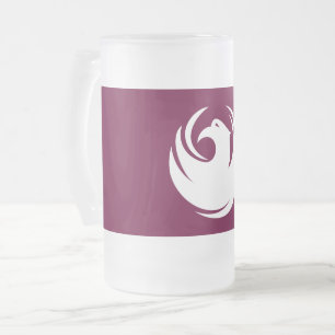 Frosted Glass Mug with flag of Phoenix City
