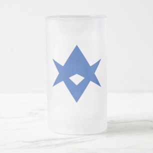 Frosted Glass Mug with flag of Toyota City, Japan