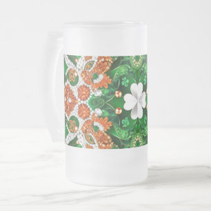 Frosted Glass Mug with Irish Colors design
