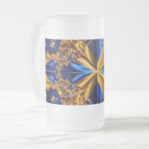 Frosted Glass Mug with Sweden Colors design