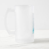 Frosted, glass, stein, 16oz,  custom, design frosted glass beer mug (Left)